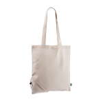 Shopper pieghevole in cotone Fairtrade da personalizzare 120 g/m2 color naturale seconda vista