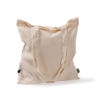 Shopper pieghevole in cotone Fairtrade da personalizzare 120 g/m2 color naturale terza vista