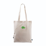 Shopper pieghevole in cotone Fairtrade da personalizzare 120 g/m2 color naturale vista dettaglio 2