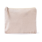 Pochette rettangolare in cotone biologico certificato GOTS color naturale prima vista