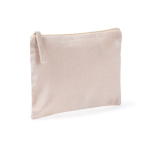 Pochette rettangolare in cotone biologico certificato GOTS color naturale seconda vista