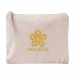 Pochette rettangolare in cotone biologico certificato GOTS color naturale terza vista