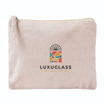 Pochette rettangolare in cotone biologico certificato GOTS color naturale sesta vista