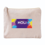 Pochette rettangolare in cotone biologico certificato GOTS color naturale vista dettaglio 2