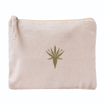 Pochette rettangolare in cotone biologico certificato GOTS color naturale vista dettaglio 3