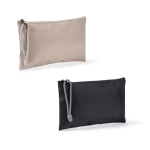 Pochette in nylon con cordino bicolore sulla zip 240 g/m2 color beige terza vista