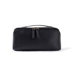 Beauty case da viaggio in PU con finitura morbida 400 g/m2 color nero prima vista