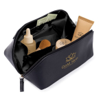 Beauty case da viaggio in PU con finitura morbida 400 g/m2 color nero quarta vista