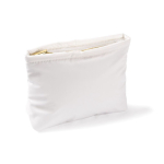 Pochette rettangolare in poliestere imbottito e morbido 120 g/m2 color bianco seconda vista