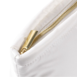 Pochette rettangolare in poliestere imbottito e morbido 120 g/m2 color bianco terza vista