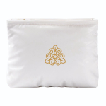 Pochette rettangolare in poliestere imbottito e morbido 120 g/m2 color bianco quarta vista