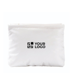 Pochette rettangolare in poliestere imbottito e morbido 120 g/m2 color bianco vista area di stampa