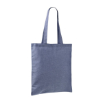 Tote bag in cotone e poliestere con manici lunghi 120 g/m2 color blu seconda vista