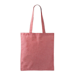 Tote bag in cotone e poliestere con manici lunghi 120 g/m2 color rosso prima vista