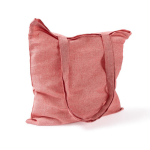 Tote bag in cotone e poliestere con manici lunghi 120 g/m2 color rosso seconda vista