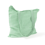 Tote bag in cotone e poliestere con manici lunghi 120 g/m2 color verde chiaro  seconda vista