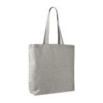 Borsa tote in cotone e poliestere con manici lunghi 220 g/m2 color grigio seconda vista