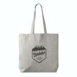 Borsa tote in cotone e poliestere con manici lunghi 220 g/m2 color grigio sesta vista