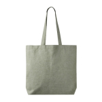 Borsa tote in cotone e poliestere con manici lunghi 220 g/m2 color verde scuro prima vista