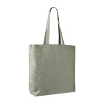 Borsa tote in cotone e poliestere con manici lunghi 220 g/m2 color verde scuro seconda vista