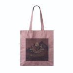 Tote bag ampia in cotone e poliestere con finitura mélange 240 g/m2 color bordò quarta vista