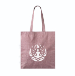 Tote bag ampia in cotone e poliestere con finitura mélange 240 g/m2 color bordò vista dettaglio