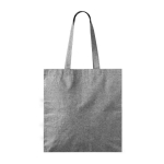 Tote bag ampia in cotone e poliestere con finitura mélange 240 g/m2 color nero prima vista