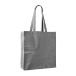 Tote bag ampia in cotone e poliestere con finitura mélange 240 g/m2 color nero seconda vista