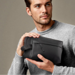 Beauty case in similpelle con manico laterale 500 g/m2 color nero sesta vista