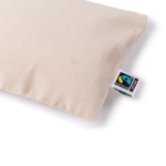 Pochette in cotone Fairtrade con zip coordinata 220 g/m2 color naturale quarta vista