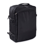 Zaino da viaggio compatibile con trolley e laptop da 15'' color nero seconda vista