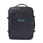 Zaino da viaggio compatibile con trolley e laptop da 15'' color nero vista area di stampa
