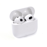 Auricolari wireless con 3 ore di riproduzione in custodia bianca color bianco seconda vista