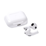 Auricolari wireless con 3 ore di riproduzione in custodia bianca color bianco terza vista