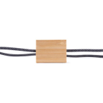 Cavo di ricarica da 1M con dettaglio in bambù da personalizzare color nero terza vista