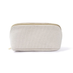 Beauty case monocomparto in poliestere dal tocco morbido 450 g/m2 color naturale prima vista