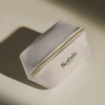 Beauty case monocomparto in poliestere dal tocco morbido 450 g/m2 color naturale vista dettaglio 4