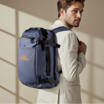 Zaino in poliestere per laptop compatibile con trolley 15'' color blu sesta vista