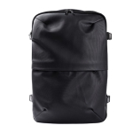 Zaino da viaggio in similpelle con funzione espandibile 30l color nero prima vista