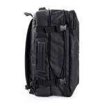Zaino da viaggio in similpelle con funzione espandibile 30l color nero quarta vista