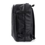 Zaino da viaggio in similpelle con funzione espandibile 30l color nero quinta vista