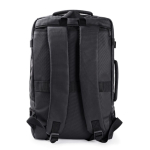 Zaino da viaggio in similpelle con funzione espandibile 30l color nero sesta vista