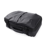 Zaino da viaggio in similpelle con funzione espandibile 30l color nero vista dettaglio