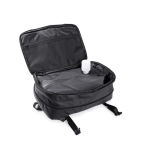 Zaino da viaggio in similpelle con funzione espandibile 30l color nero vista dettaglio 2