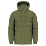 Parka in poliestere imbottito antivento e impermeabile MKT Eren color verde militare prima vista