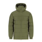 Parka bambino imbottito antivento e impermeabile MKT Eren color verde militare prima vista
