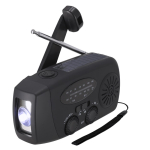 Radio portatile solare con torcia e power bank di emergenza seconda vista