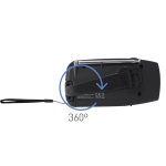 Radio portatile solare con torcia e power bank di emergenza quarta vista