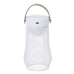 Lampada con design in metallo e manico superiore in PU terza vista