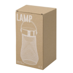 Lampada con design in metallo e manico superiore in PU vista con scatola